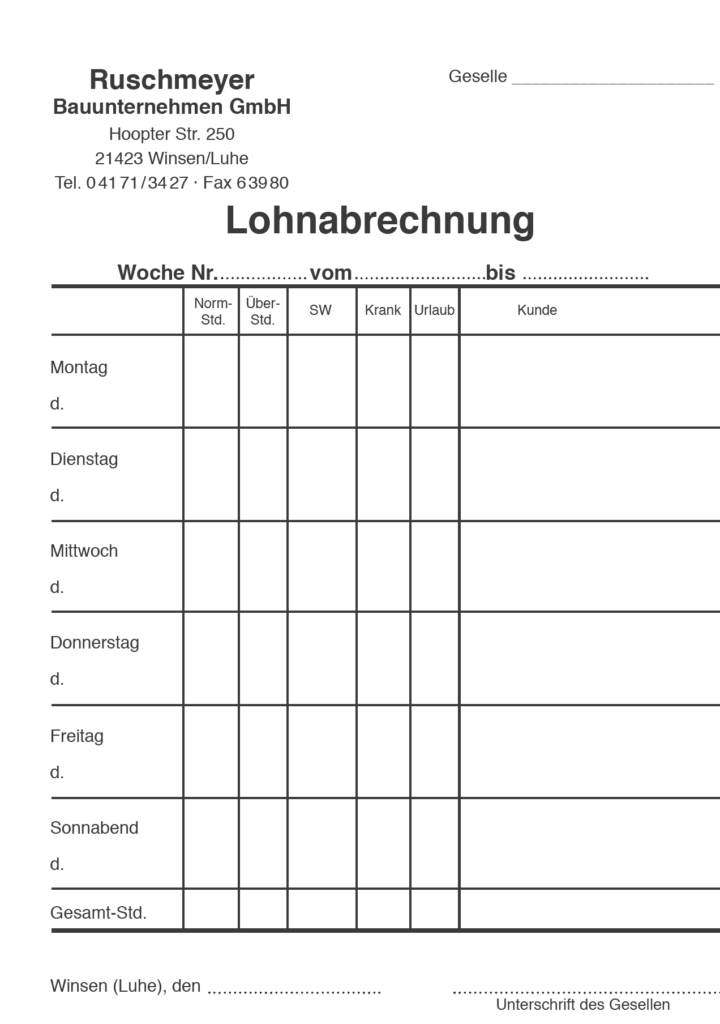 KCS Abrechnungsblock DIN A5