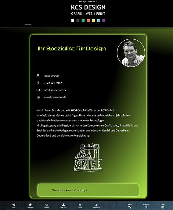 KCS DESIGN Webseite
